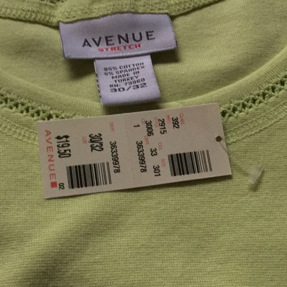 Avenue - Tank Top - Size 30/32 - Lime Green - Picture 3 of 3